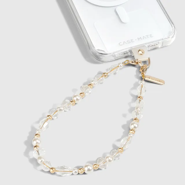 CASE-MATE Phone Accessories Crystal Pearl Gold bijou de téléphone doré