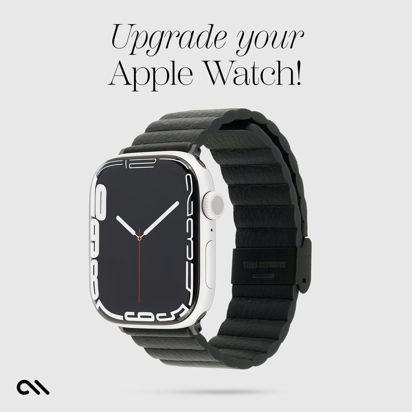 CASE-MATE Apple Watch Bands & Bumpers Signature Ridge Band bracelet noir 42-49 mm réglable