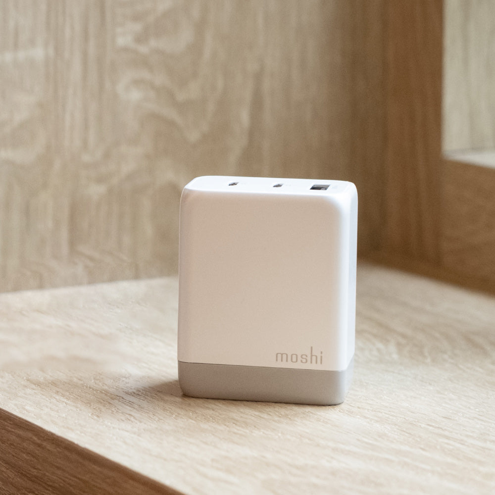 Moshi Chargers Rewind USB-C GaN Charger chargeur 65 W trois ports