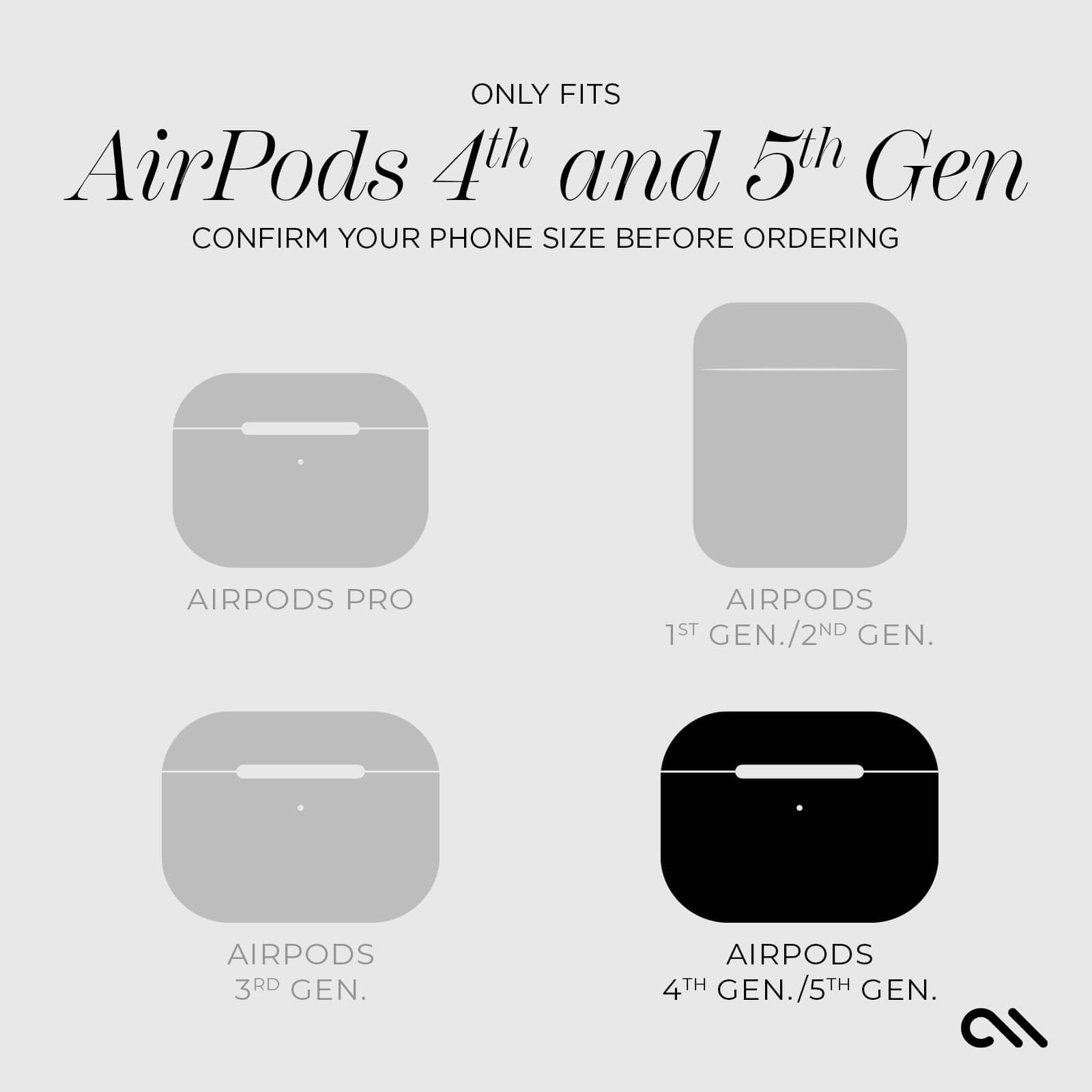 CASE-MATE AirPods Cases Tough Black coque AirPods 4 & 5 noire