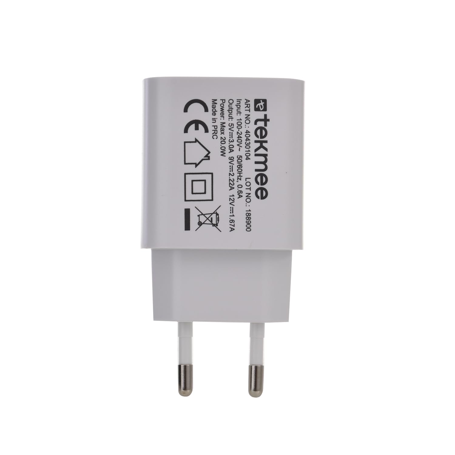 Tekmee Kits de charge rapide kit 20 W USB-C avec câble USB-C