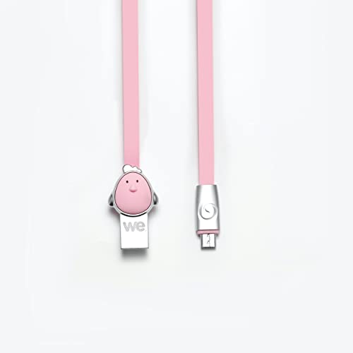 WE Cables Poule câble micro USB plat 1,2 m rose