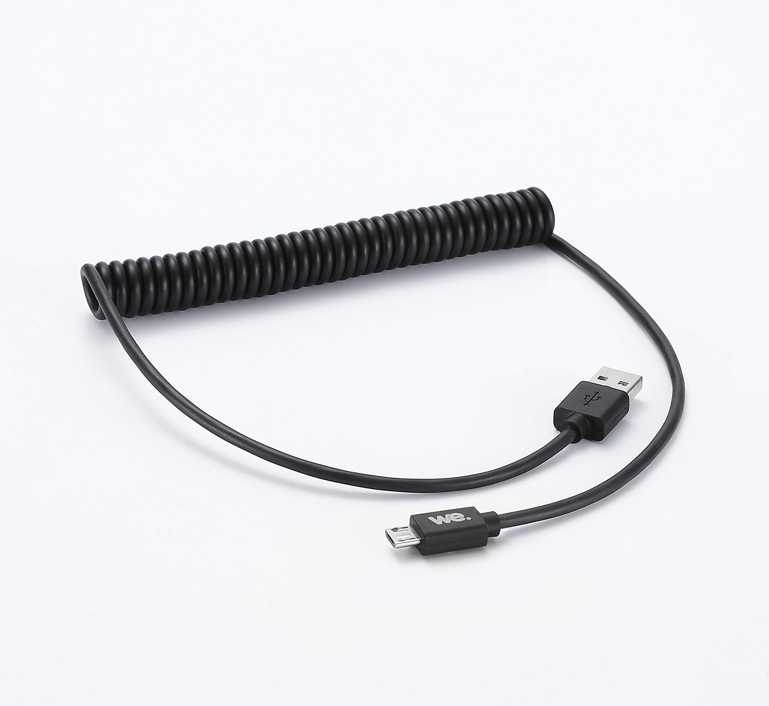 WE Cables Câble Micro USB torsadé réversible 2 m noir charge rapide
