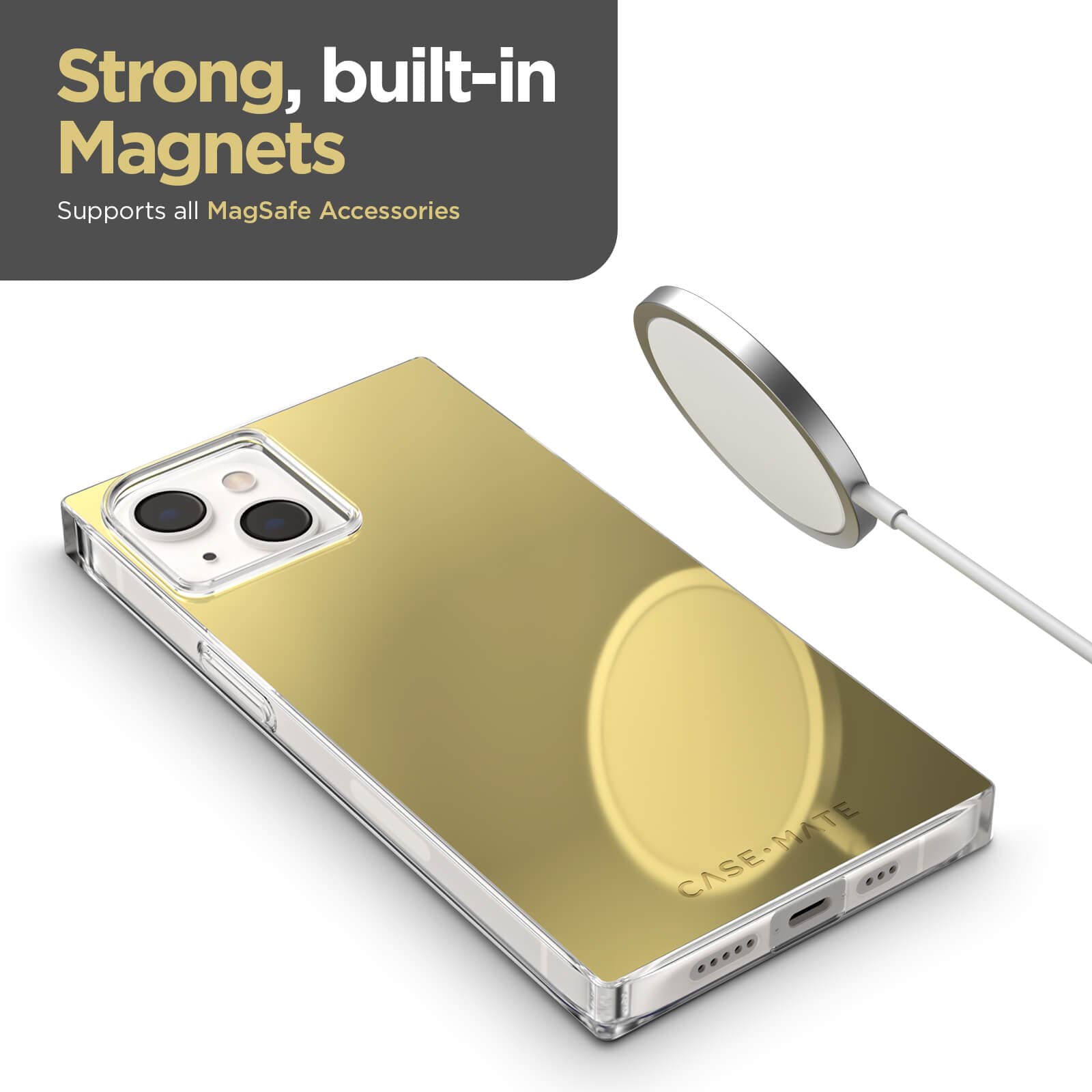 CASE-MATE BLOX Gilded Age MagSafe coque iPhone 14 Plus dorée