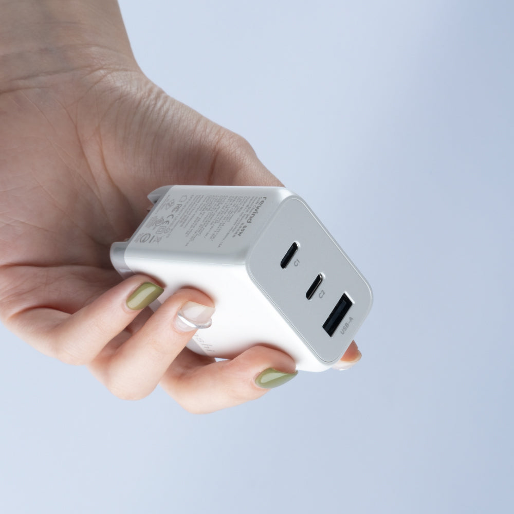 Moshi Chargers Rewind USB-C GaN Charger chargeur 65 W trois ports