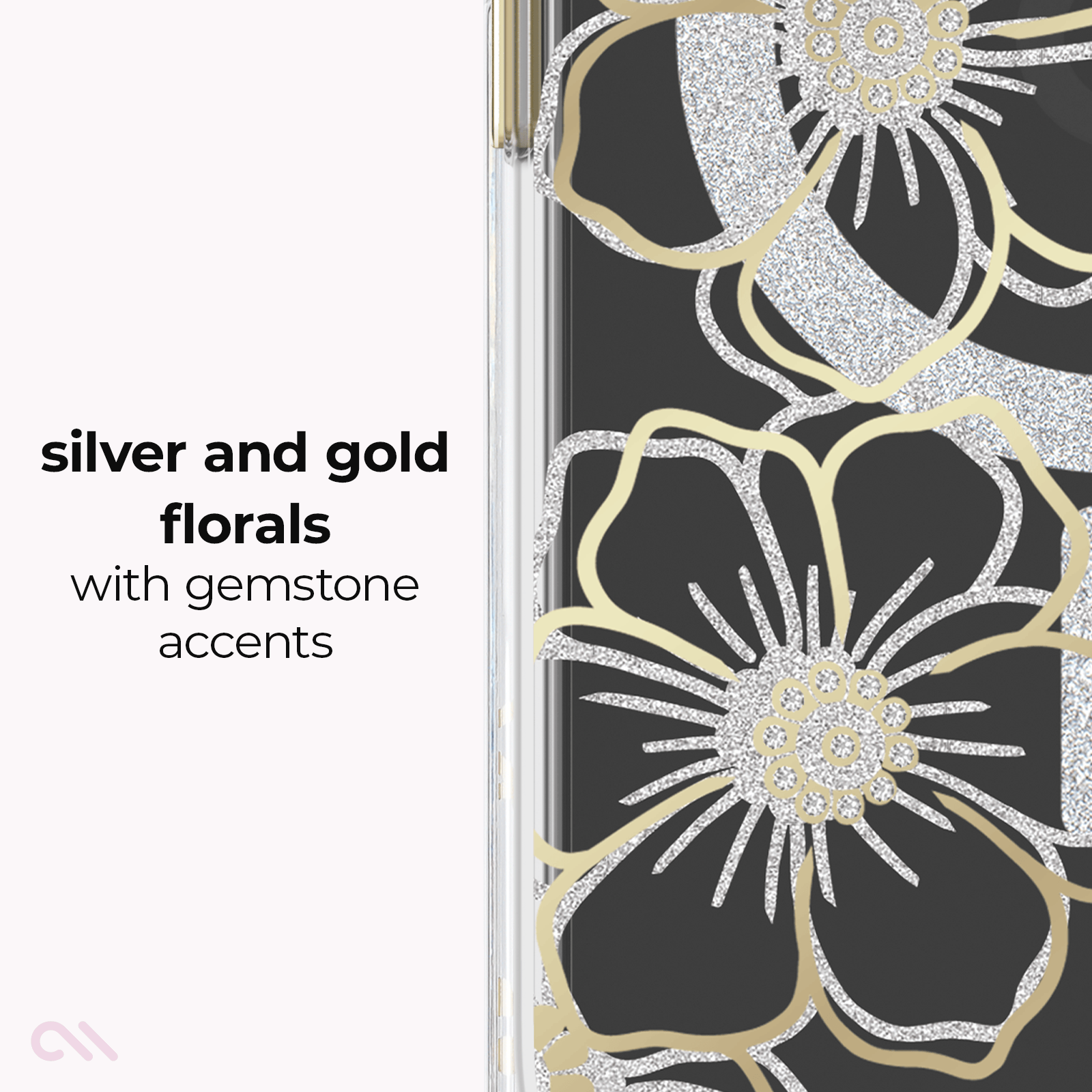 CASE-MATE Phone Cases Floral Gems with Magnet coque Pixel 11 Floral Gems antichoc