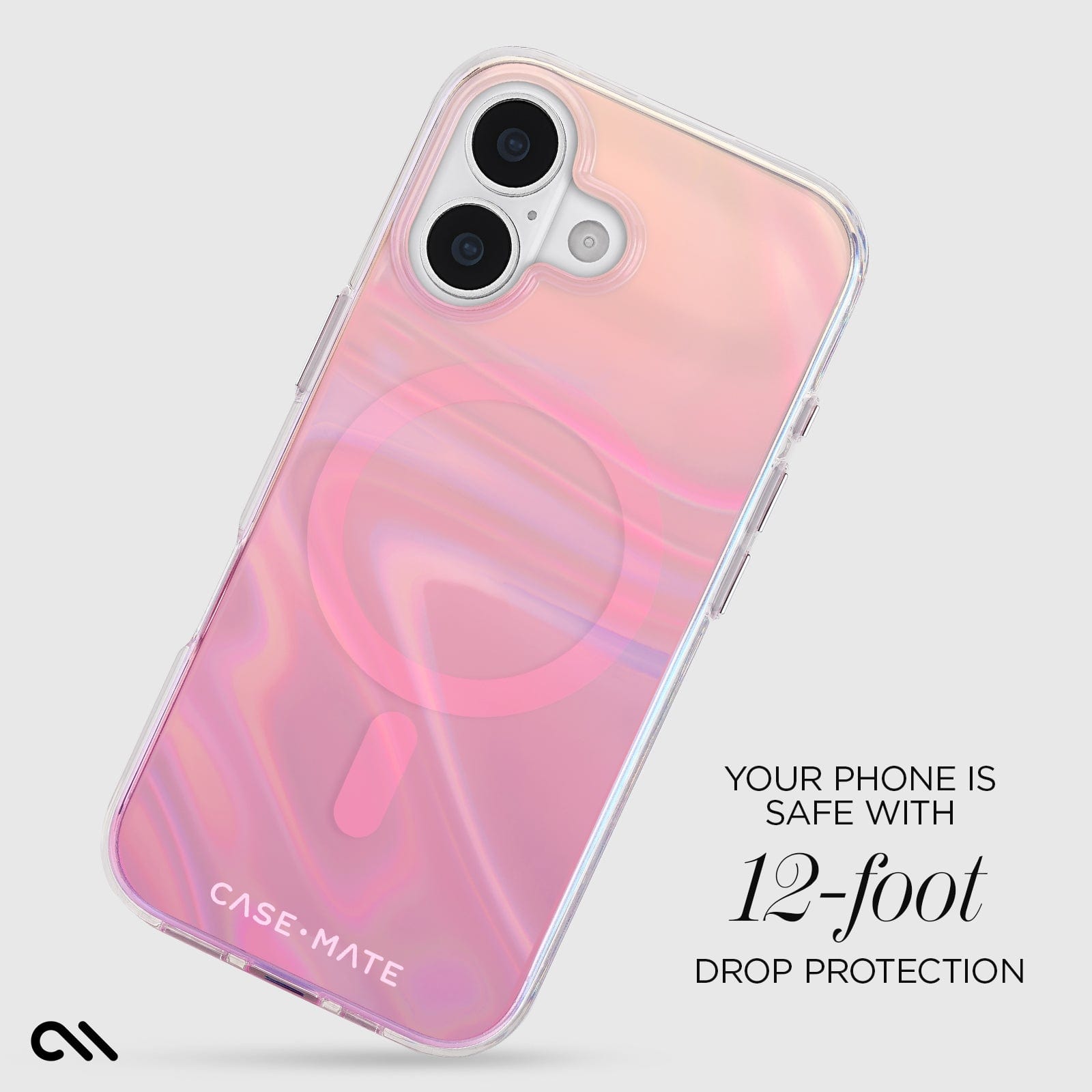 CASE-MATE Phone Cases Peach Soap Bubble MagSafe coque iPhone 17 irisée