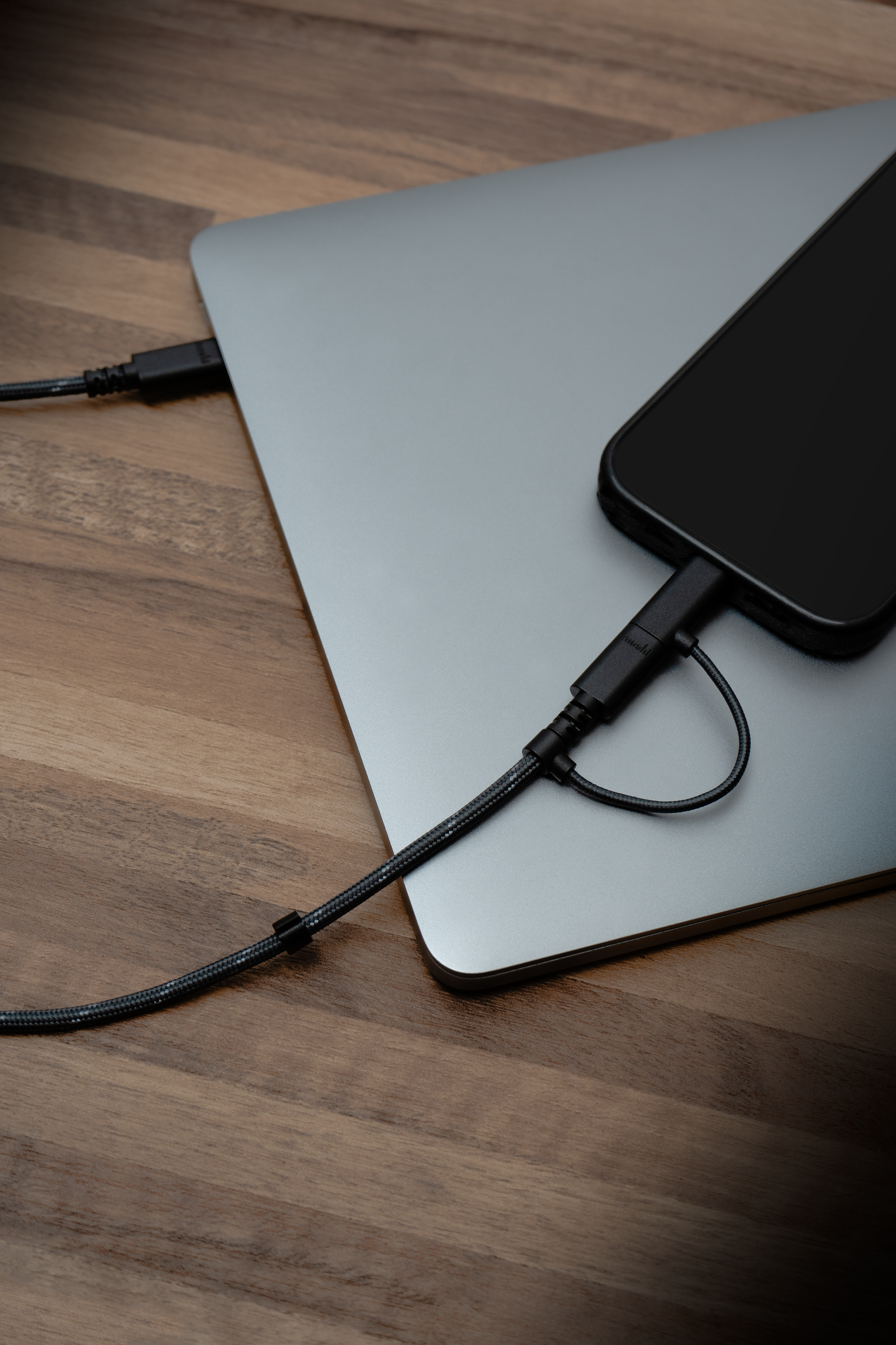 Moshi Cables and Adapters 2-in-1 USB-C to USB-C & Lightning Cable (1M) câble 1 m noir 60 W