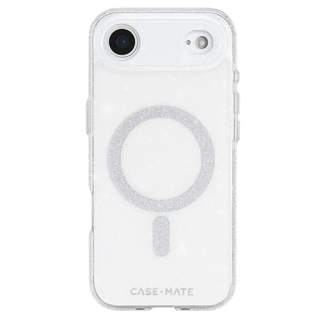 CASE-MATE Phone Cases Sheer Twinkle Silver MagSafe coque iPhone Air argentée