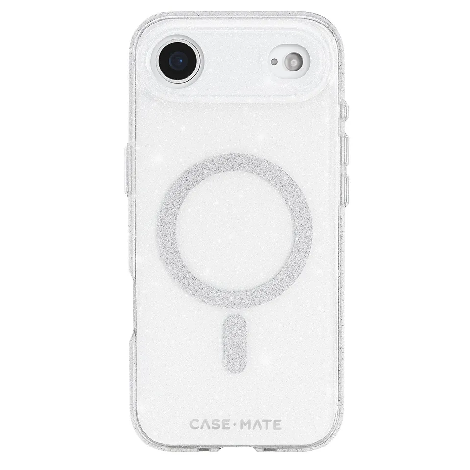 CASE-MATE Phone Cases Sheer Twinkle Silver MagSafe coque iPhone Air argentée