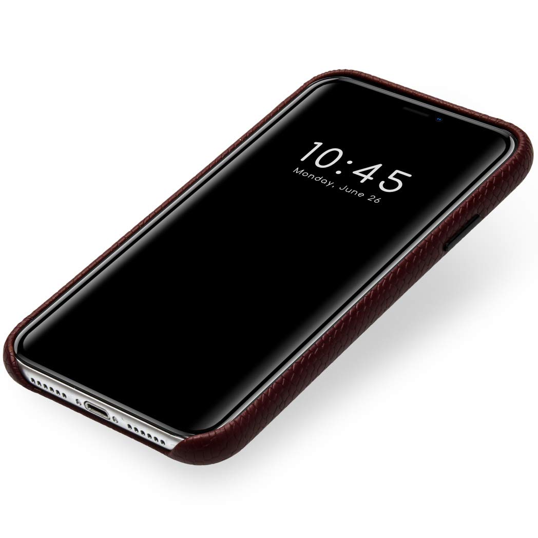 SELENCIA Gaia coque iPhone 11 rouge foncé aspect serpent