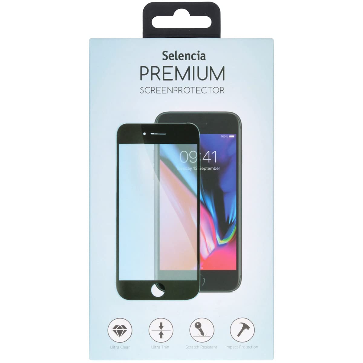 SELENCIA Protection d'écran en verre trempé Huawei P30 noire 9H