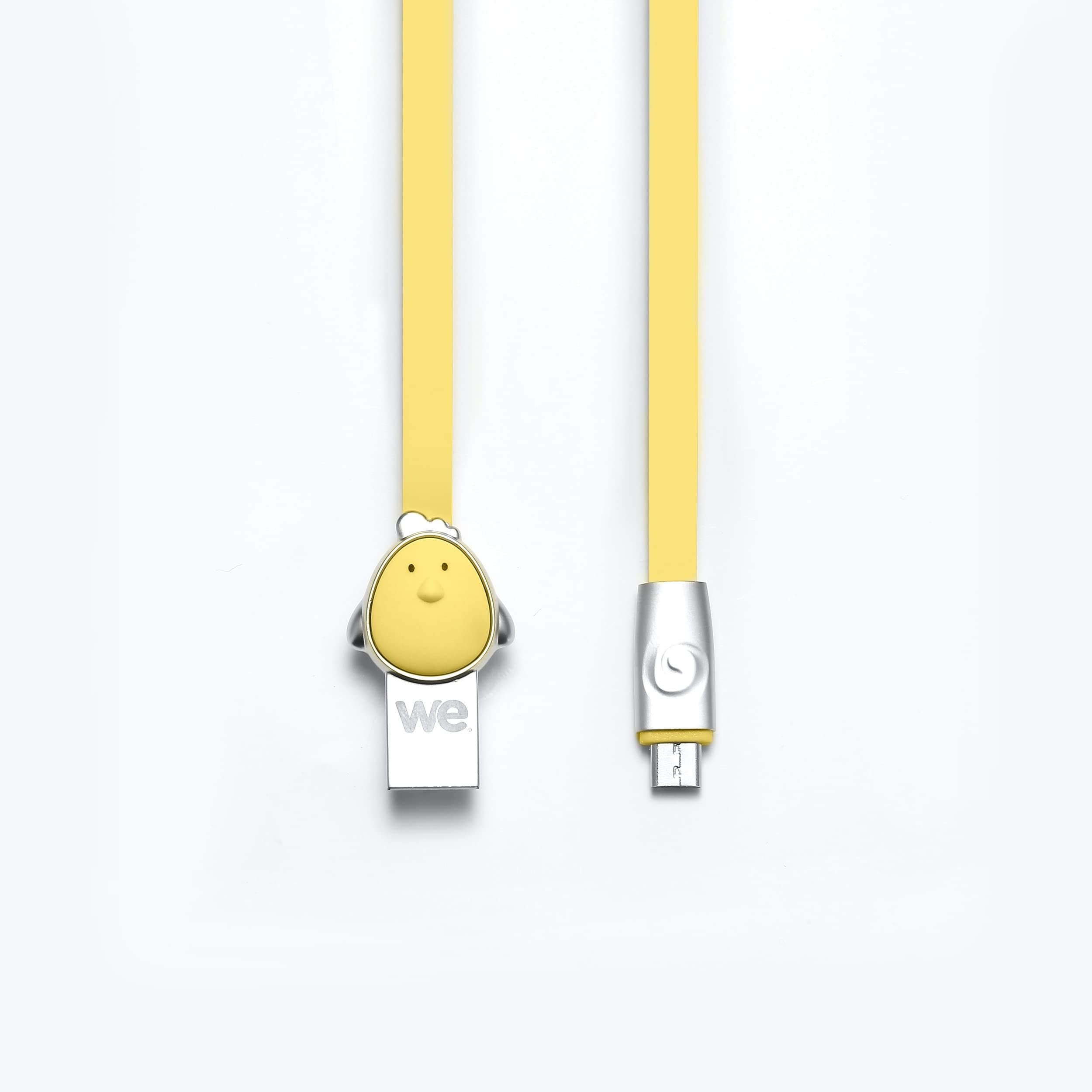 WE Cables Poule câble micro USB plat 1,2 m jaune