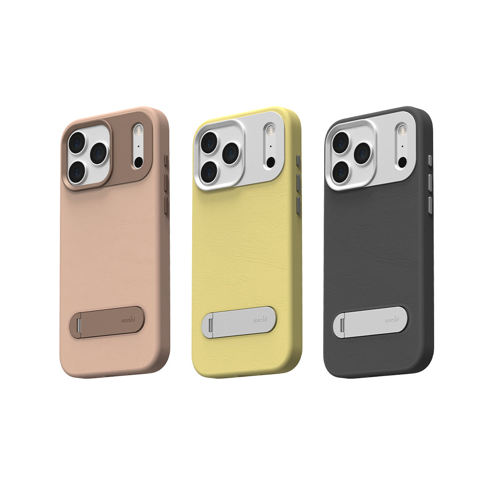 Moshi Cases Kameleon Kickstand coque iPhone 18 Pro béquille brun Milktea