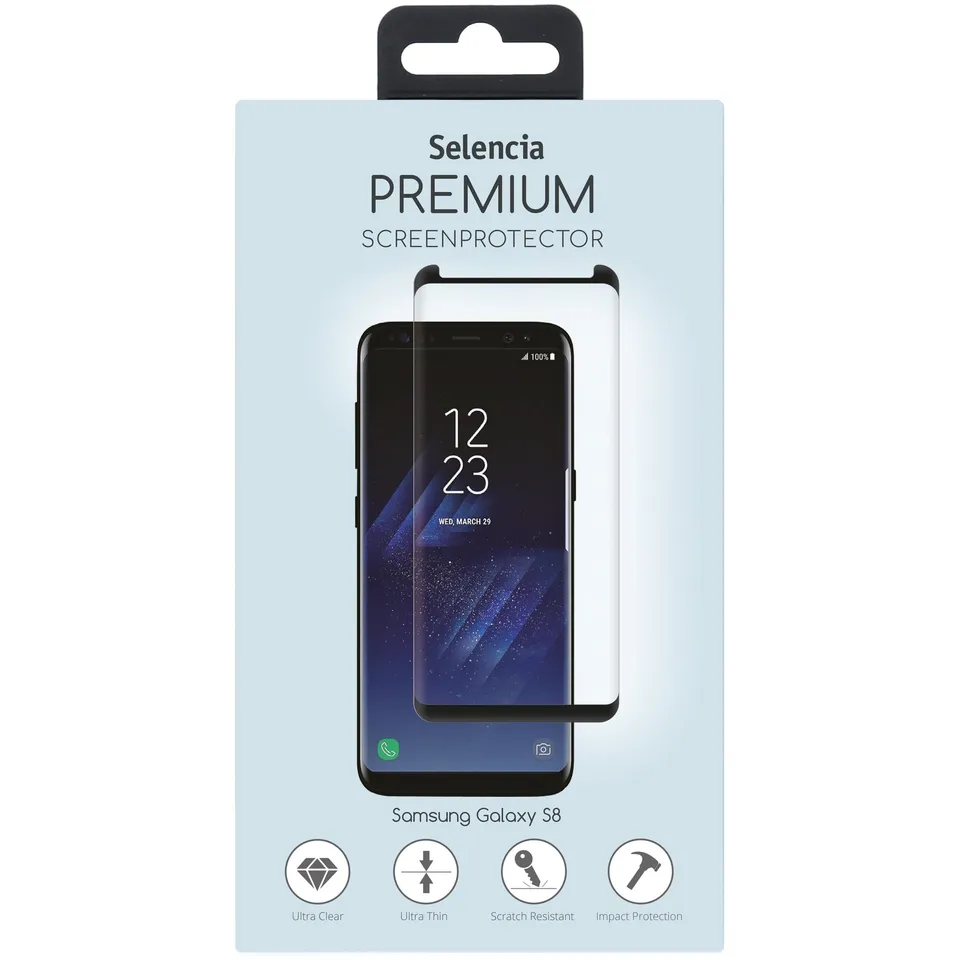 Selencia Protection d’écran en verre trempé Case Friendly Samsung Galaxy S8 9H