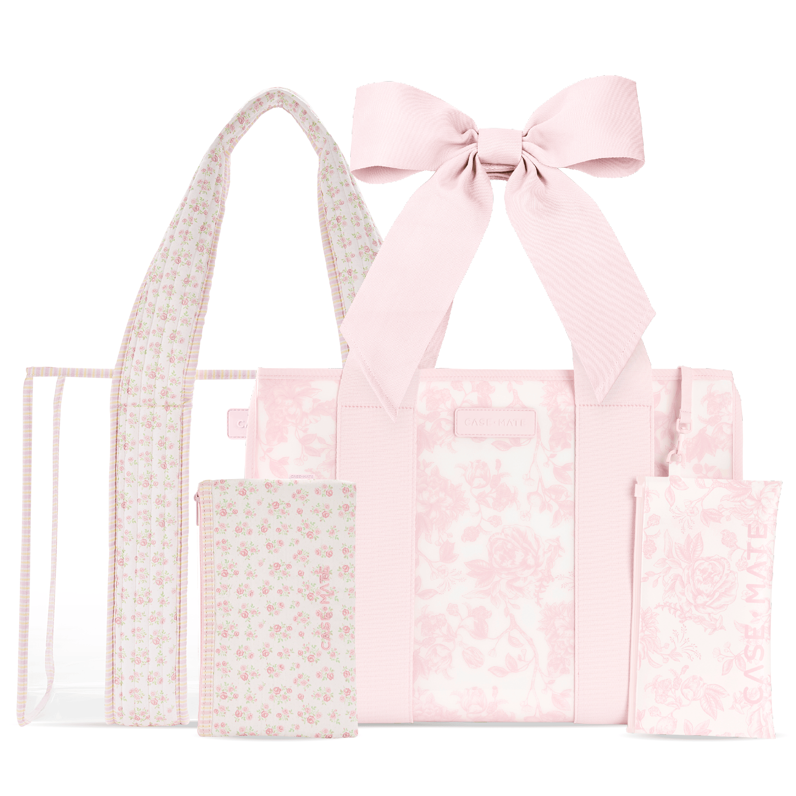 CASE-MATE Bundles The Tote Duo lot de 2 sacs cabas Jelly Tote rose et floral