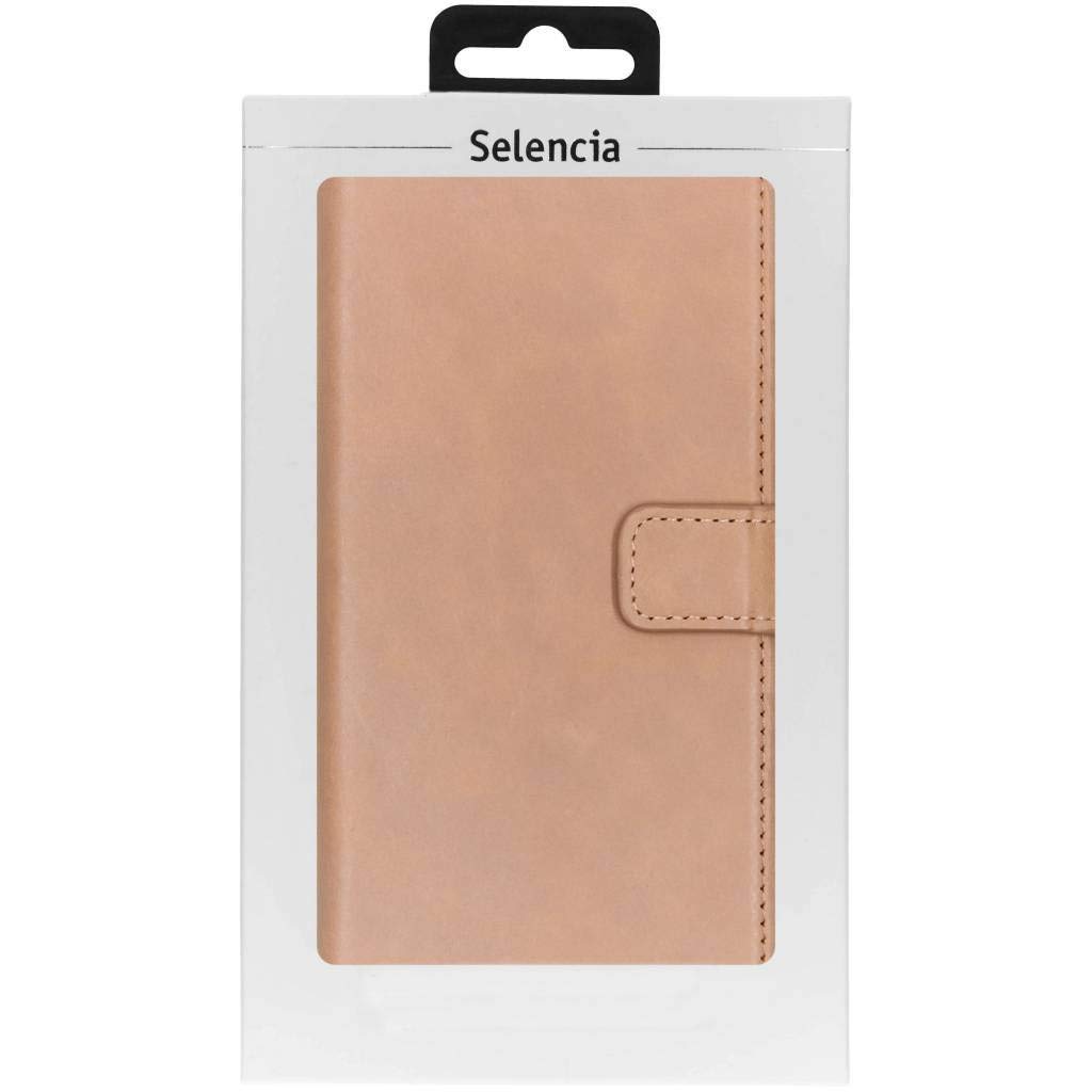 SELENCIA Booktype iPhone XR étui à rabat marron cuir 3 cartes