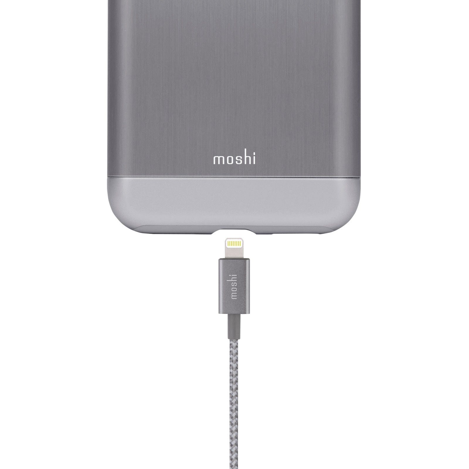 MOSHI Integra USB-A to Lightning Charge & Sync Cable câble Lightning 0,25 m gris titane
