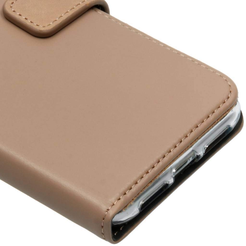 SELENCIA Booktype iPhone XR étui à rabat marron cuir 3 cartes