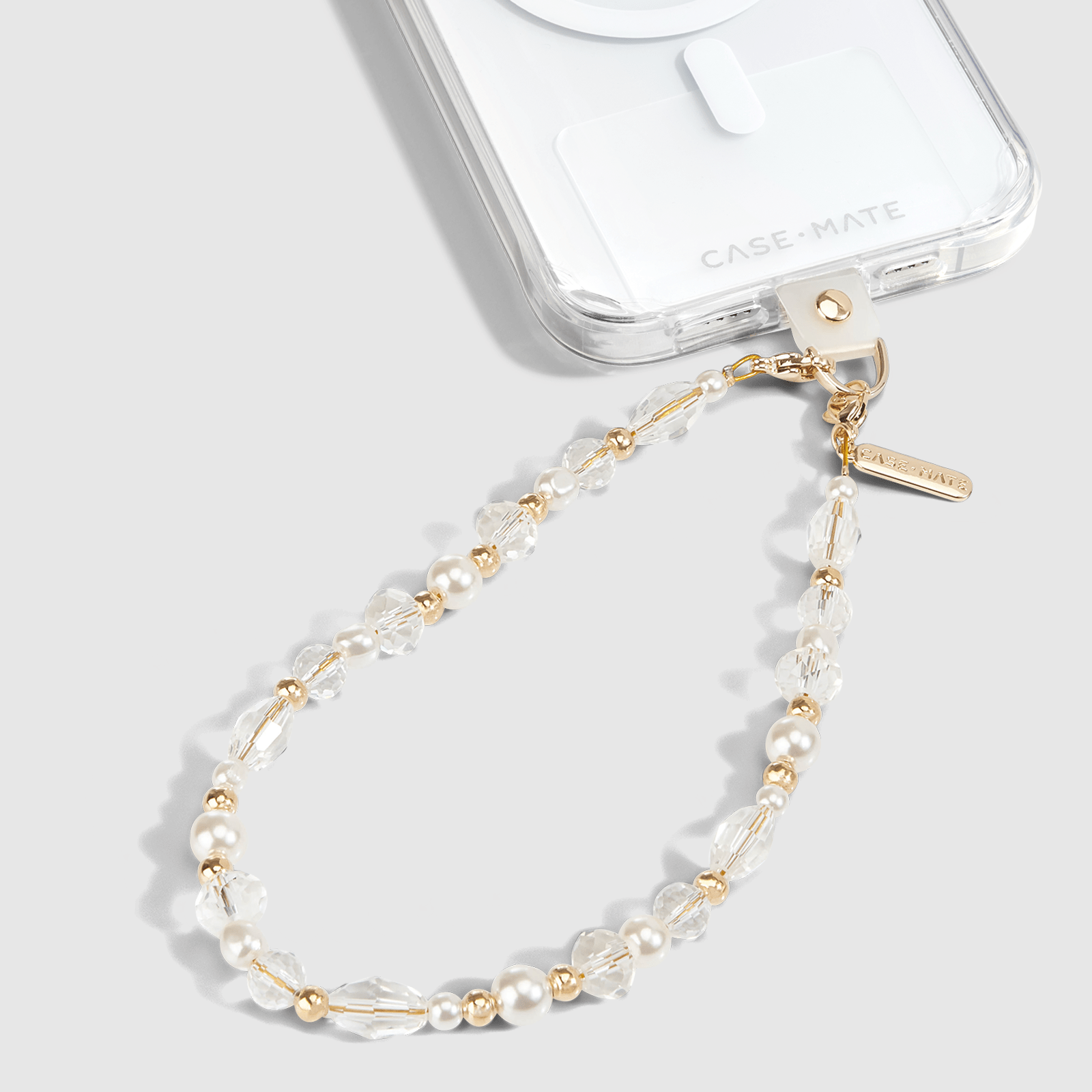 CASE-MATE Phone Accessories Crystal Pearl Gold bijou de téléphone doré