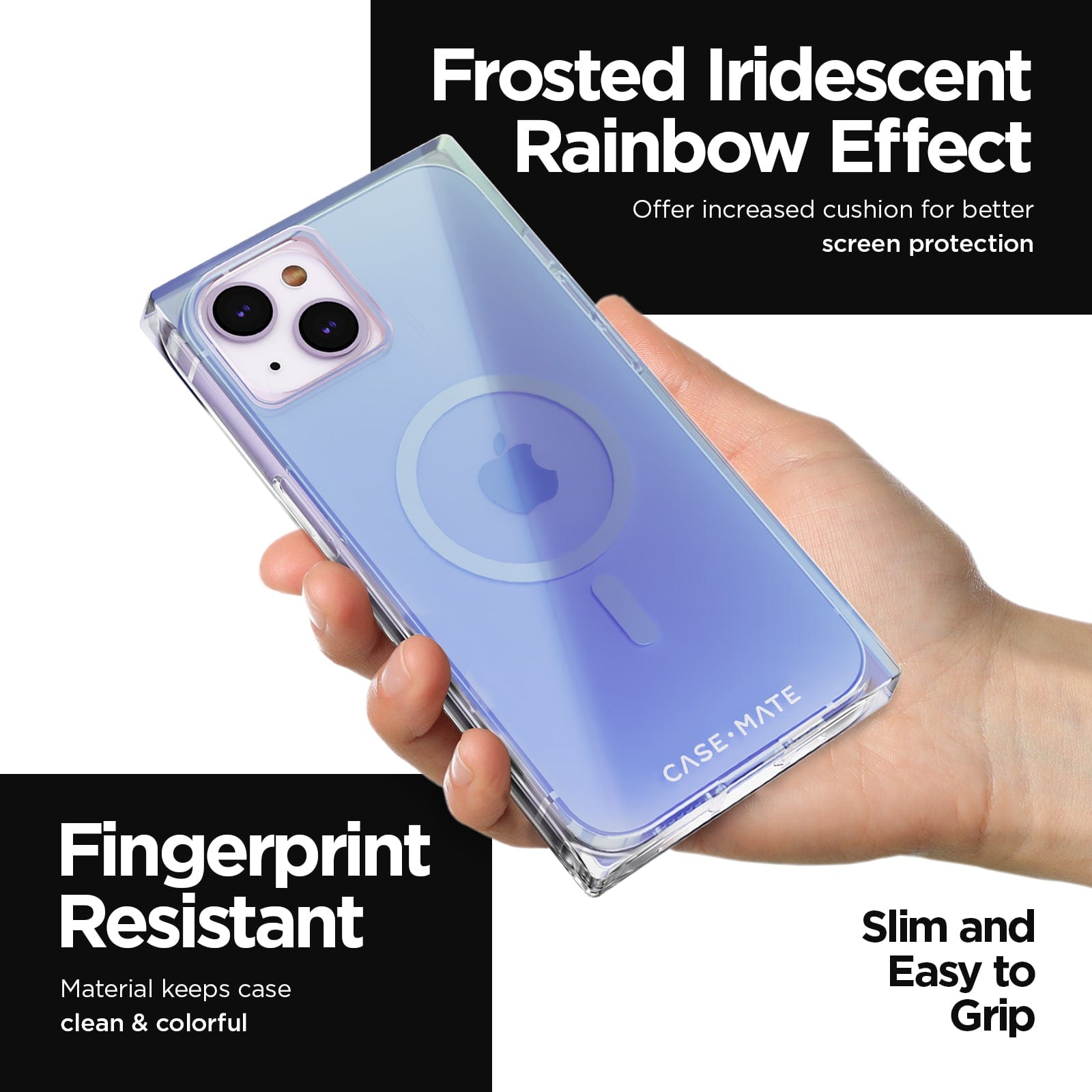 CASE-MATE BLOX Rainbow Frosting MagSafe coque Iridescent iPhone 14 Plus
