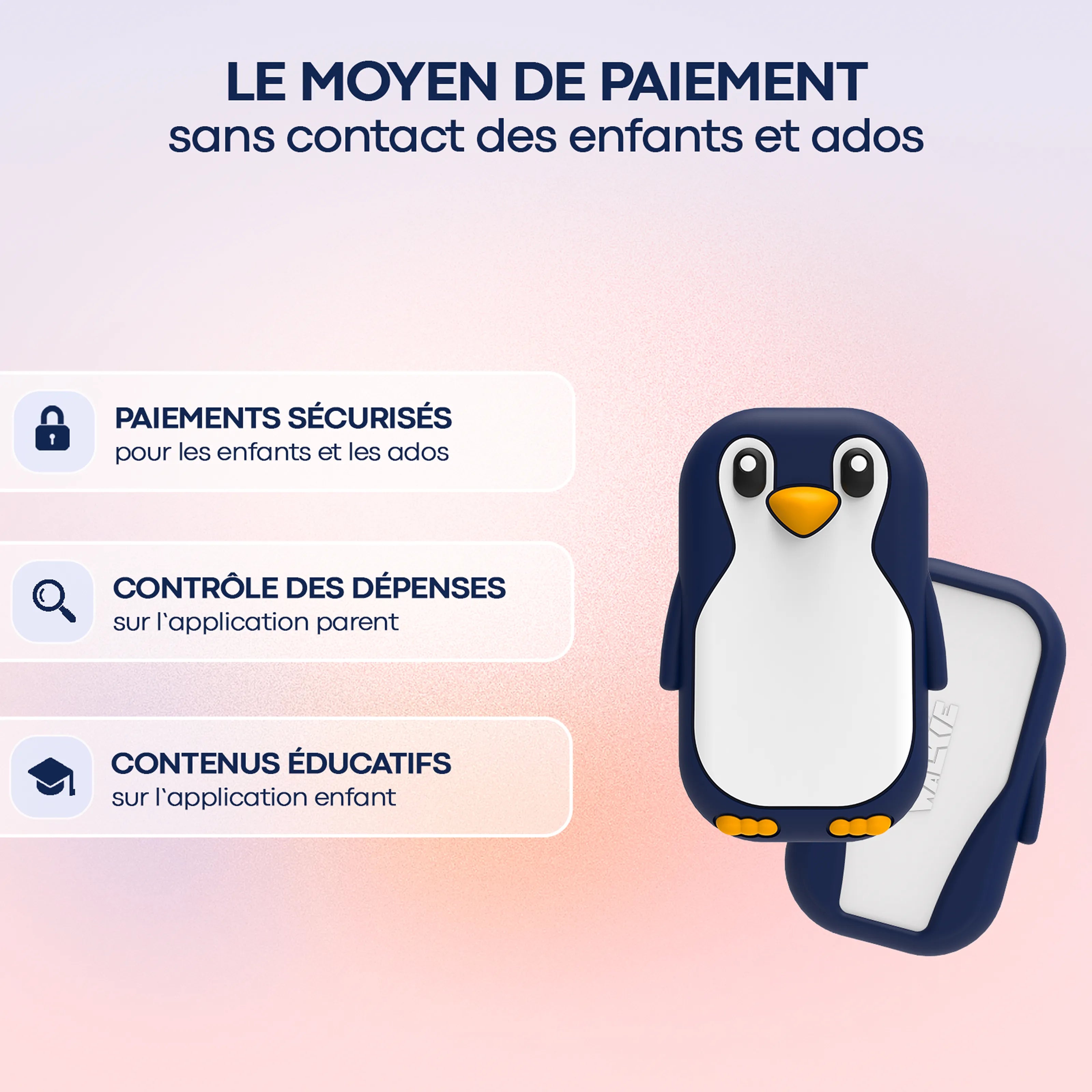 MoneyWalkie Walkie Pingouin moyen de paiement sans contact