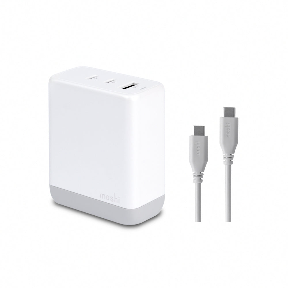Moshi Chargers Rewind USB-C GaN Charger chargeur 100 W, trois ports