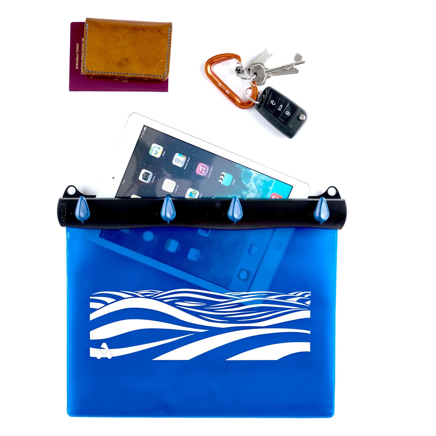 Aquapac Travel, Multi-Purpose & Storage Waterproof Shoulder Case Large Blue Wave IPX8