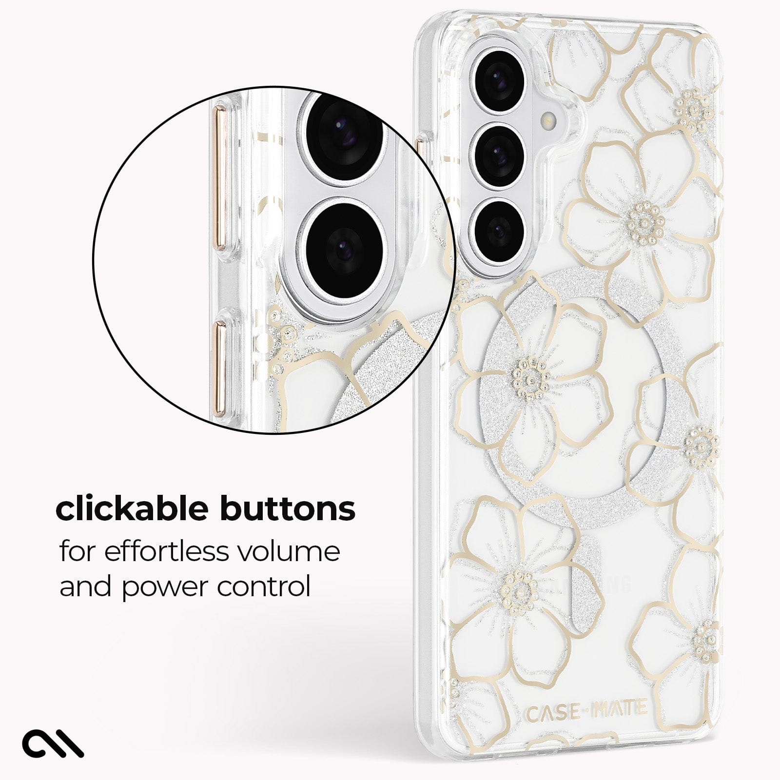 CASE-MATE Phone Cases Floral Gems with Magnet coque Galaxy S26+ florale