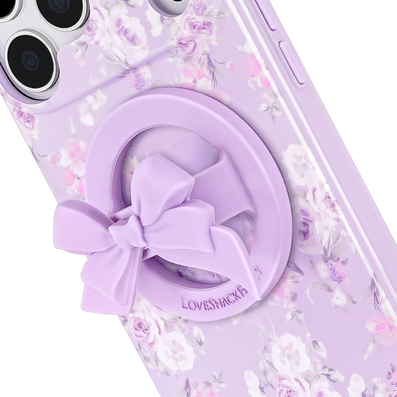 CASE-MATE MagSafe Accessories LoveShackFancy MagSafe Bow Phone Loop Grip violet
