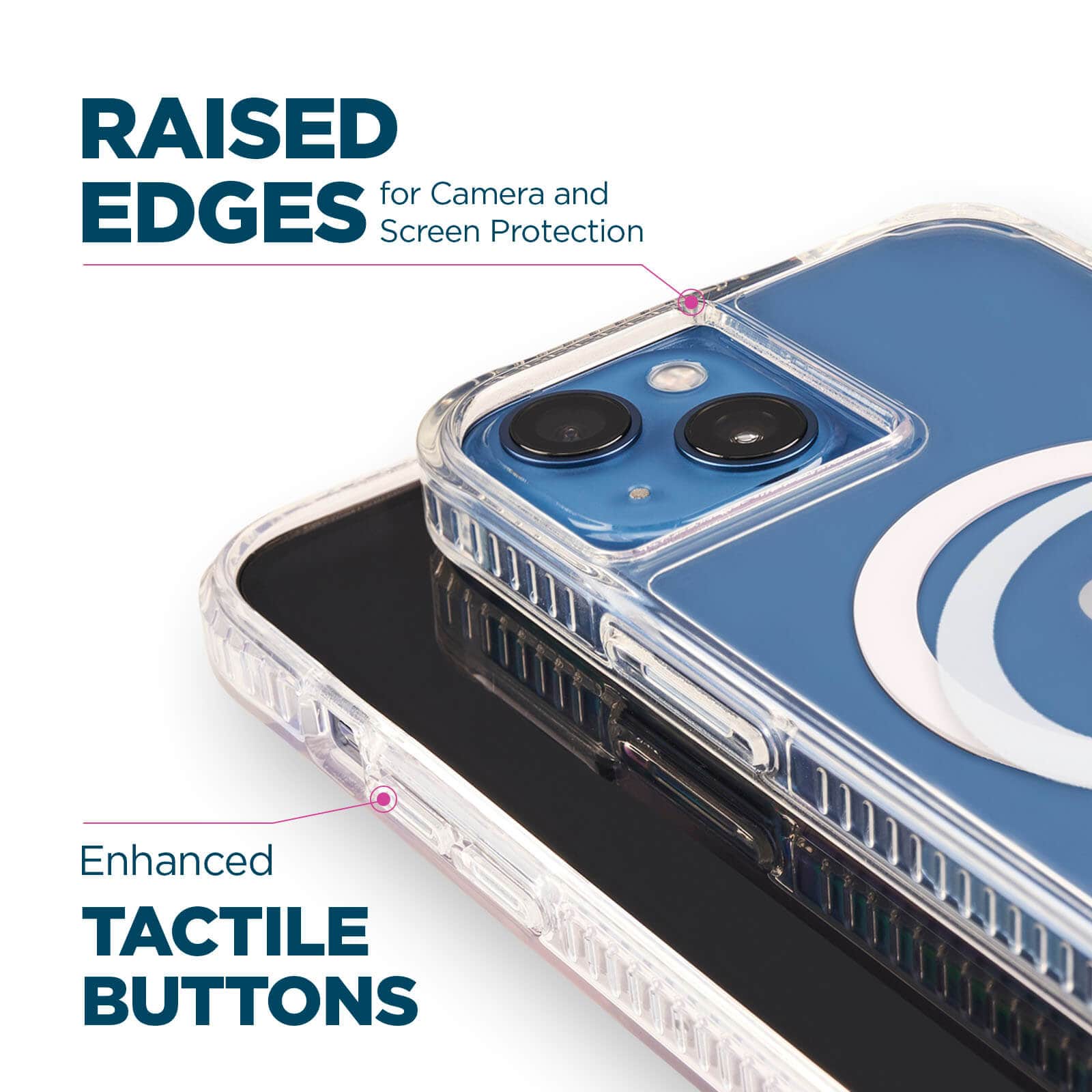 CASE-MATE Phone Cases Tough Clear Plus (MagSafe) coque iPhone 14 transparente recyclée