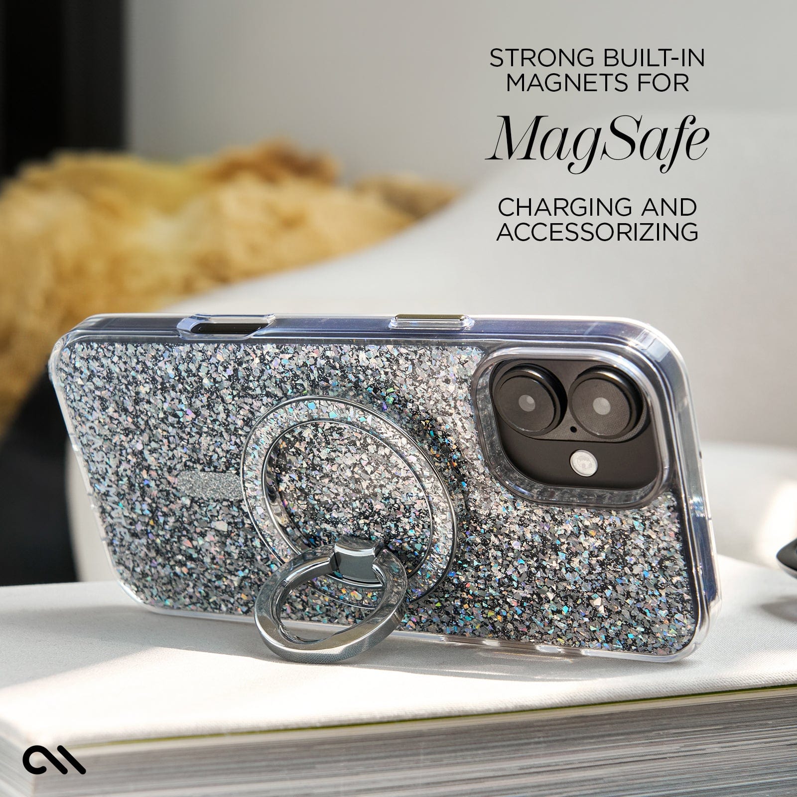 CASE-MATE Phone Cases Twinkle Disco MagSafe coque iPhone 16 à paillettes