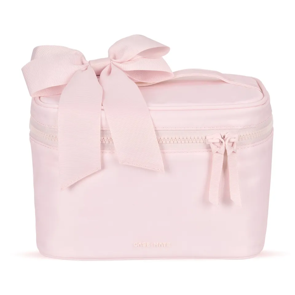 Case-Mate Train Case trousse de maquillage Ballet Pink Bow imperméable
