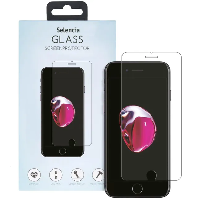 SELENCIA Protection d’écran en verre trempé iPhone 8 Plus 7 Plus transparent