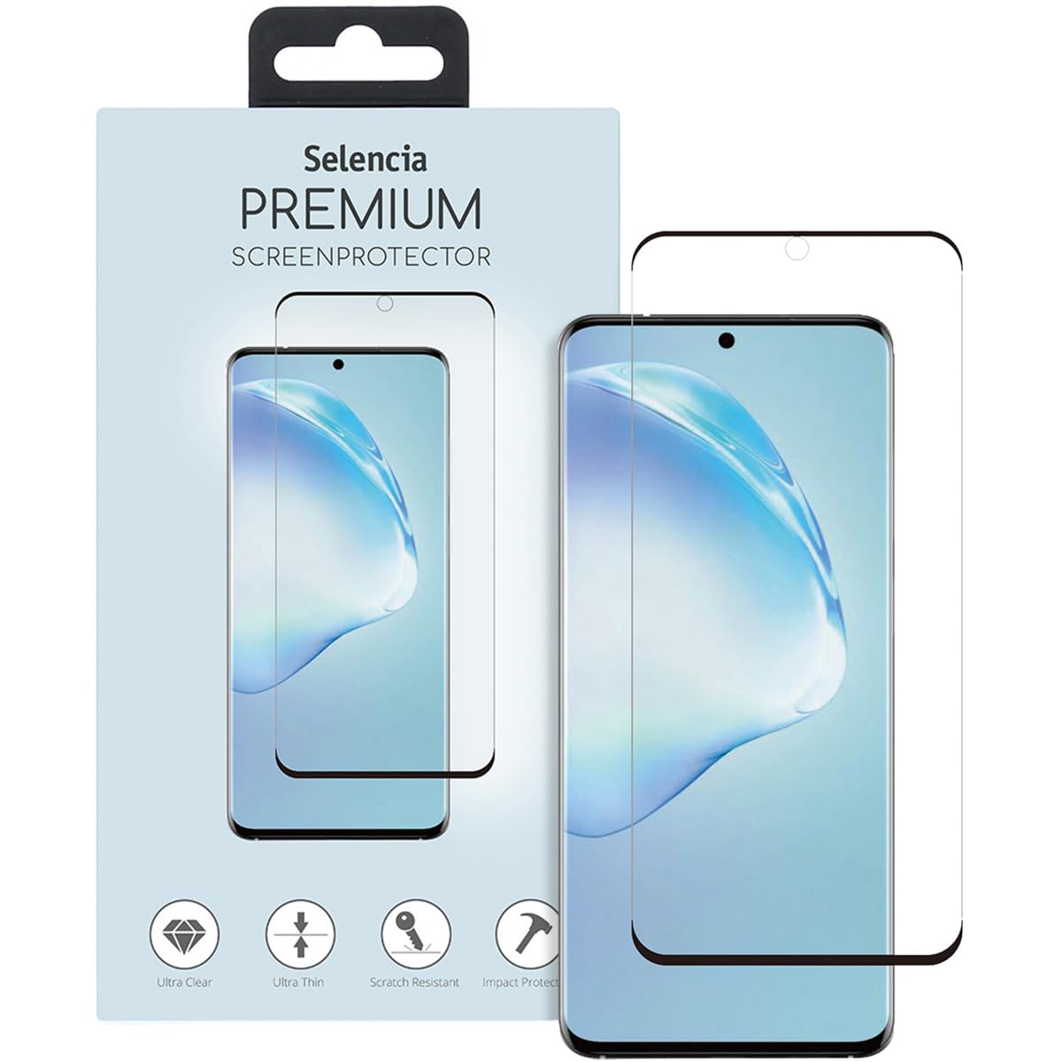 SELENCIA Protection d'écran en verre trempé Samsung Galaxy S20, 9H