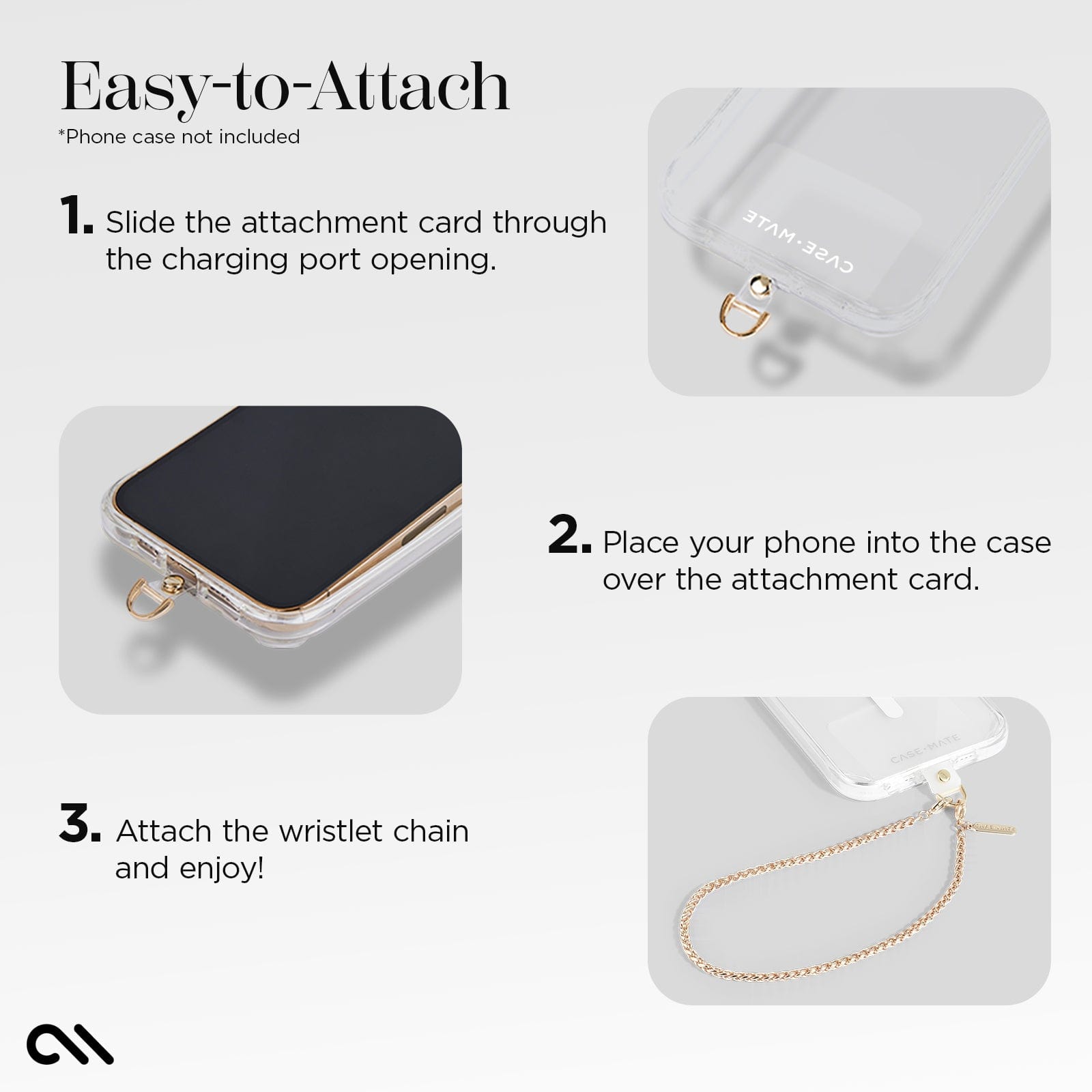 CASE-MATE Phone Accessories Dainty Gold Chain Phone Charm bijou de téléphone doré