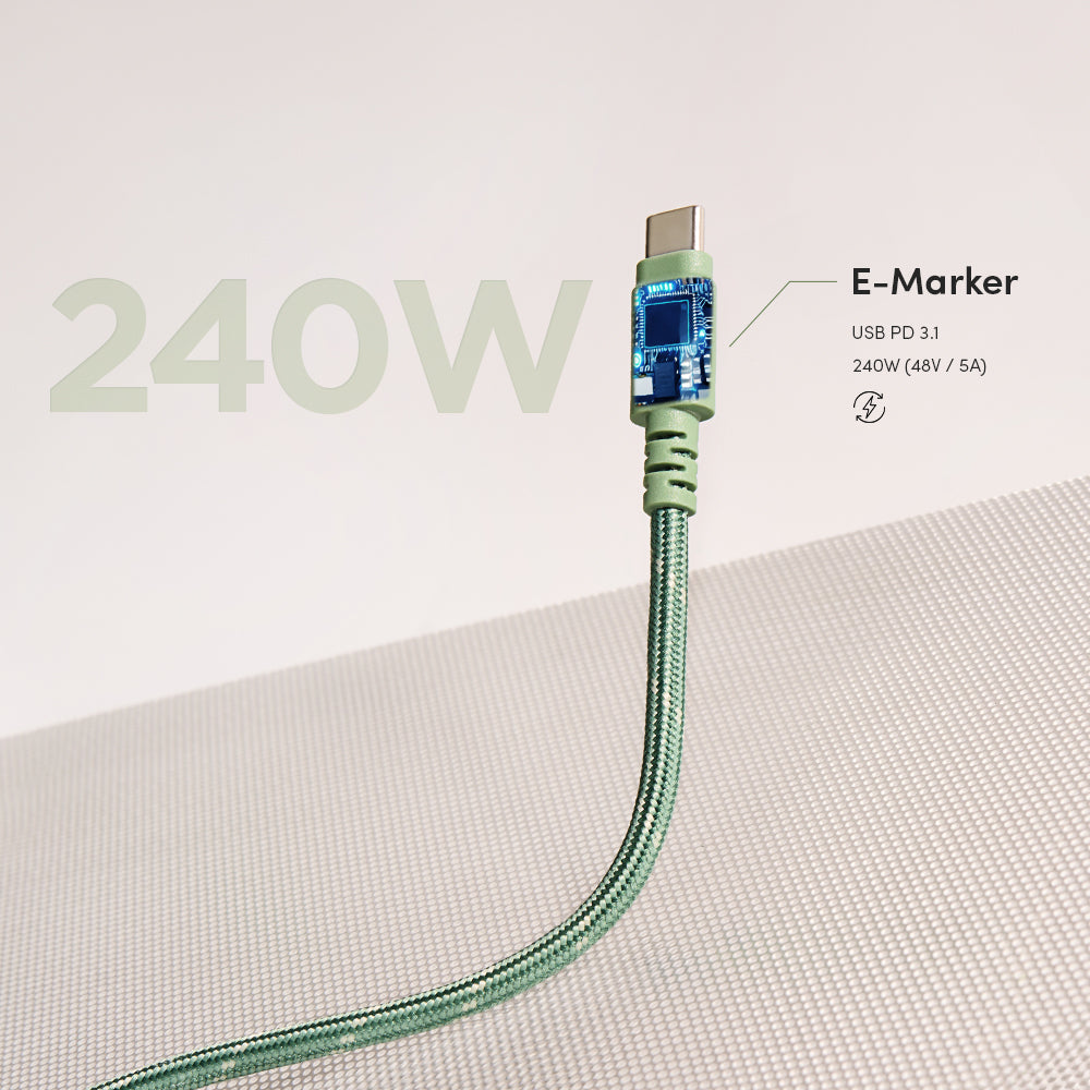 Moshi Cables and Adapters Integra 240W USB-C to USB-C Cable with Slim Connector câble USB-C 2 m bleu nuit
