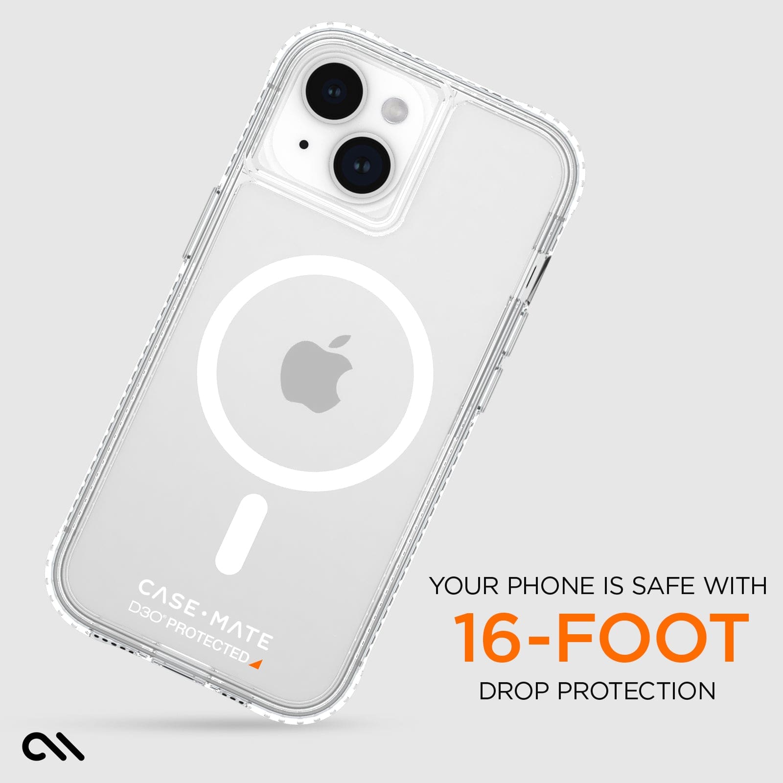 CASE-MATE Tough D3O® Clear MagSafe iPhone 15 Plus coque transparente