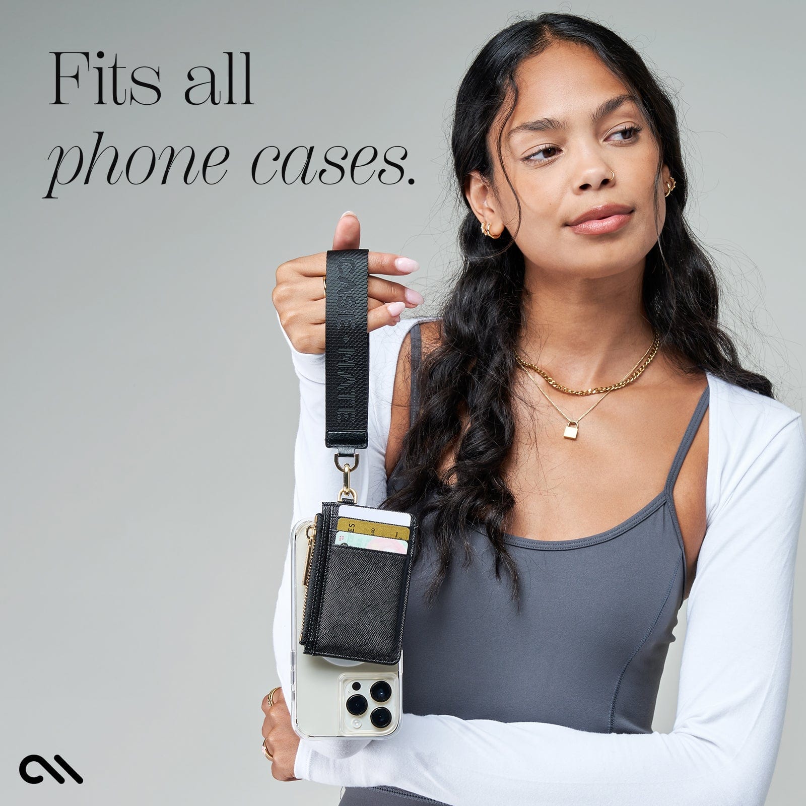 CASE-MATE Phone Accessories Essential Phone Strap with Wallet cordon téléphone avec portefeuille