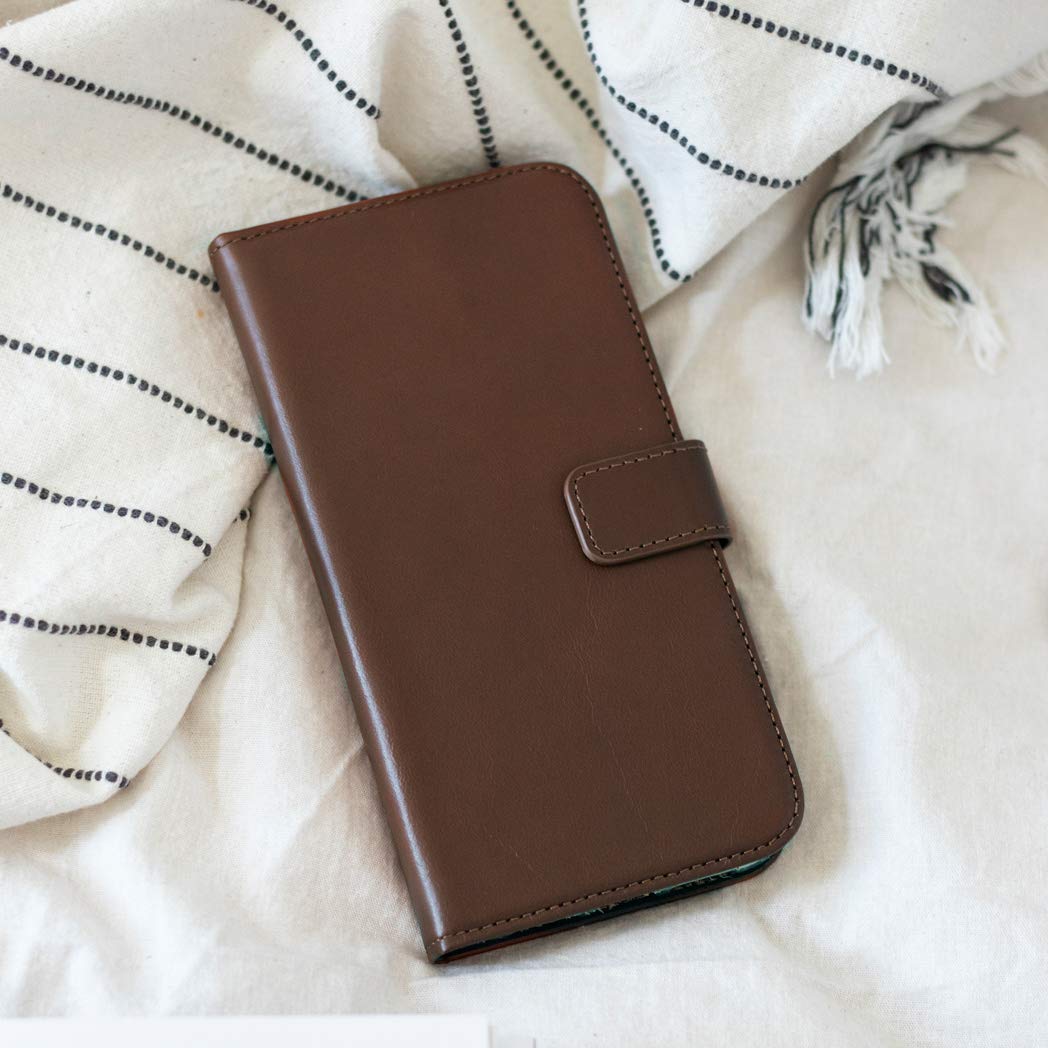 SELENCIA Étui à rabat Era coque iPhone 12 marron cuir