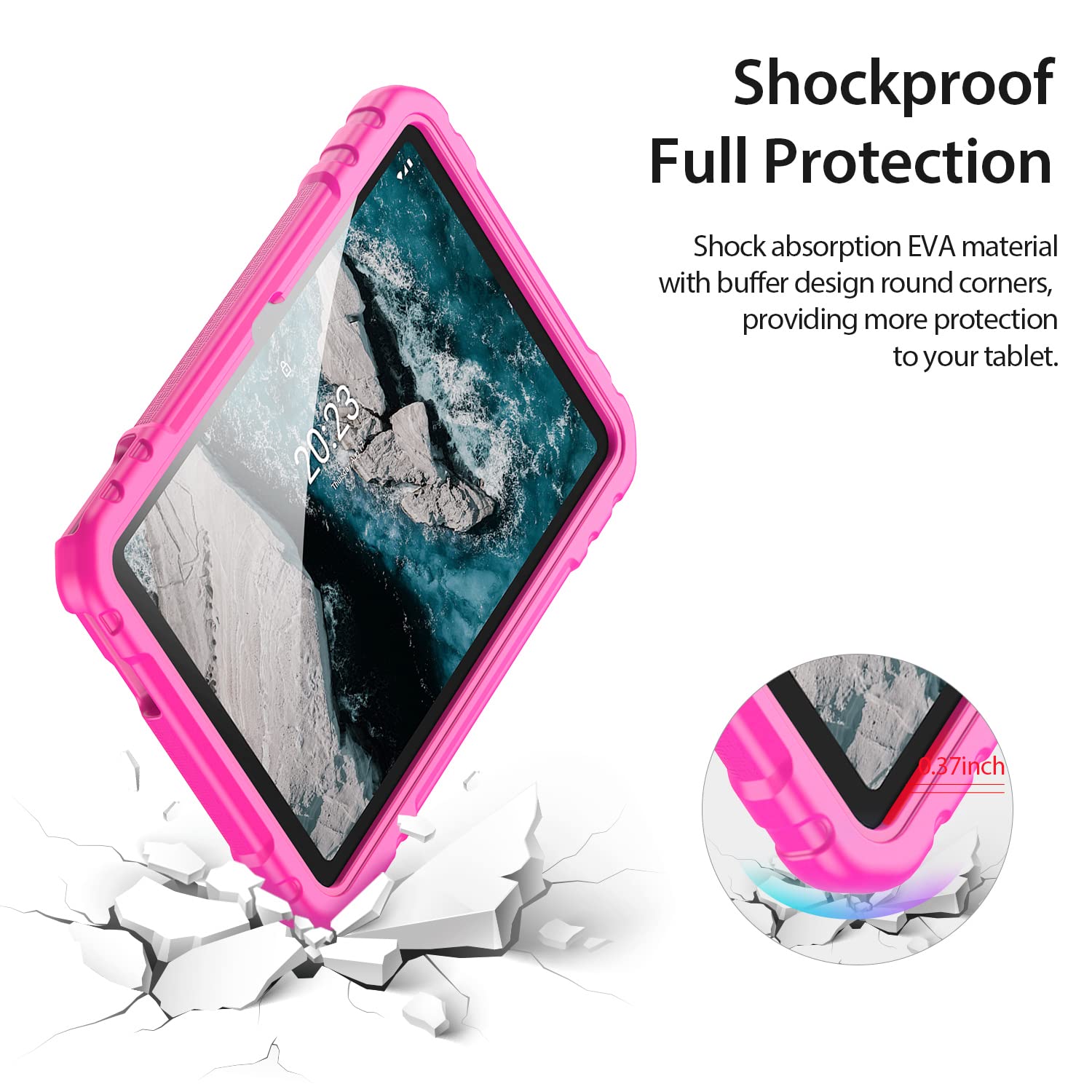 Dux Ducis Panda Series coque Nokia T20 10,4 pouces rose EVA avec poignée