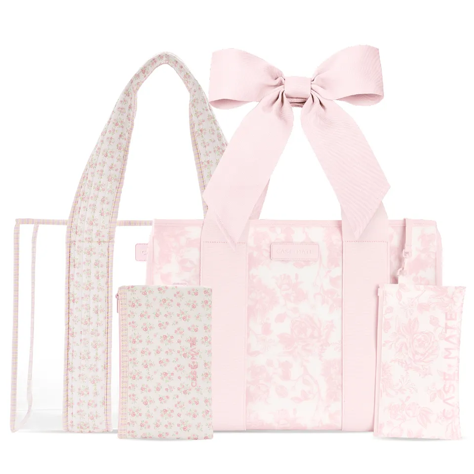 CASE-MATE Bundles The Tote Duo lot de 2 sacs cabas Jelly Tote rose et floral