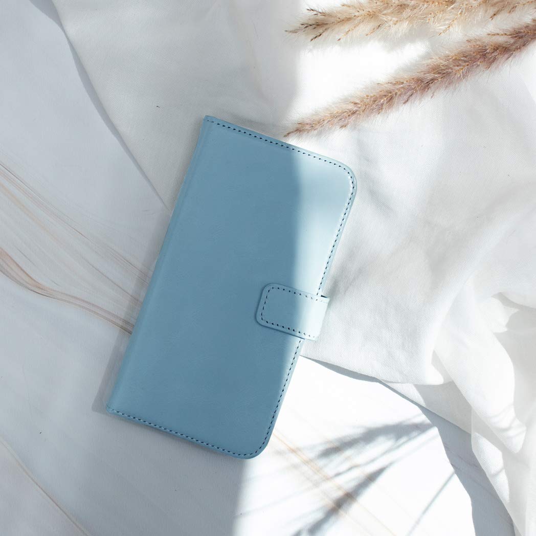 SELENCIA Étui à rabat Era Cuir Pochette Side Flip Case iPhone 12 Pro Max bleu cuir