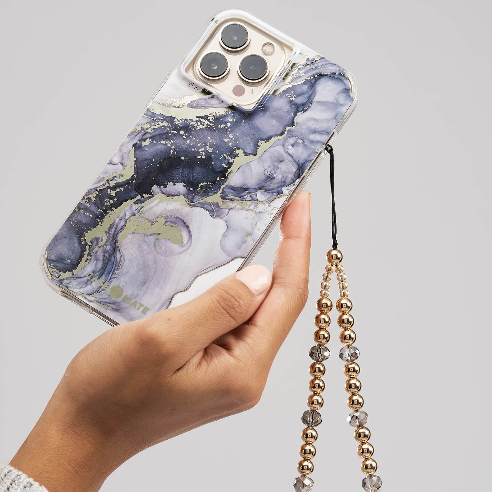 CASE-MATE Phone Cases Navy Marble coque iPhone 13 Pro bleu antichoc