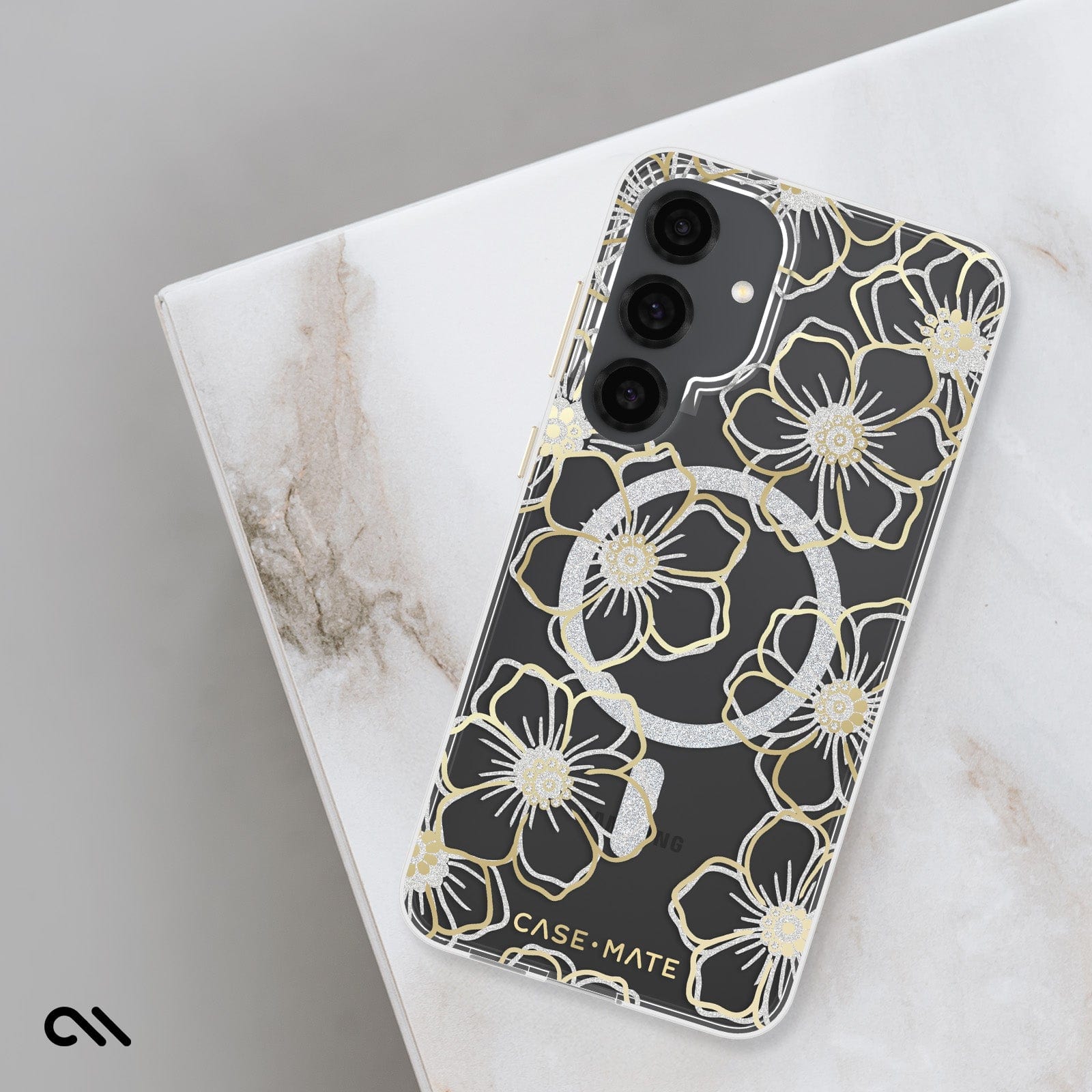 CASE-MATE Phone Cases Floral Gems with Magnet coque Galaxy S25+ motif floral