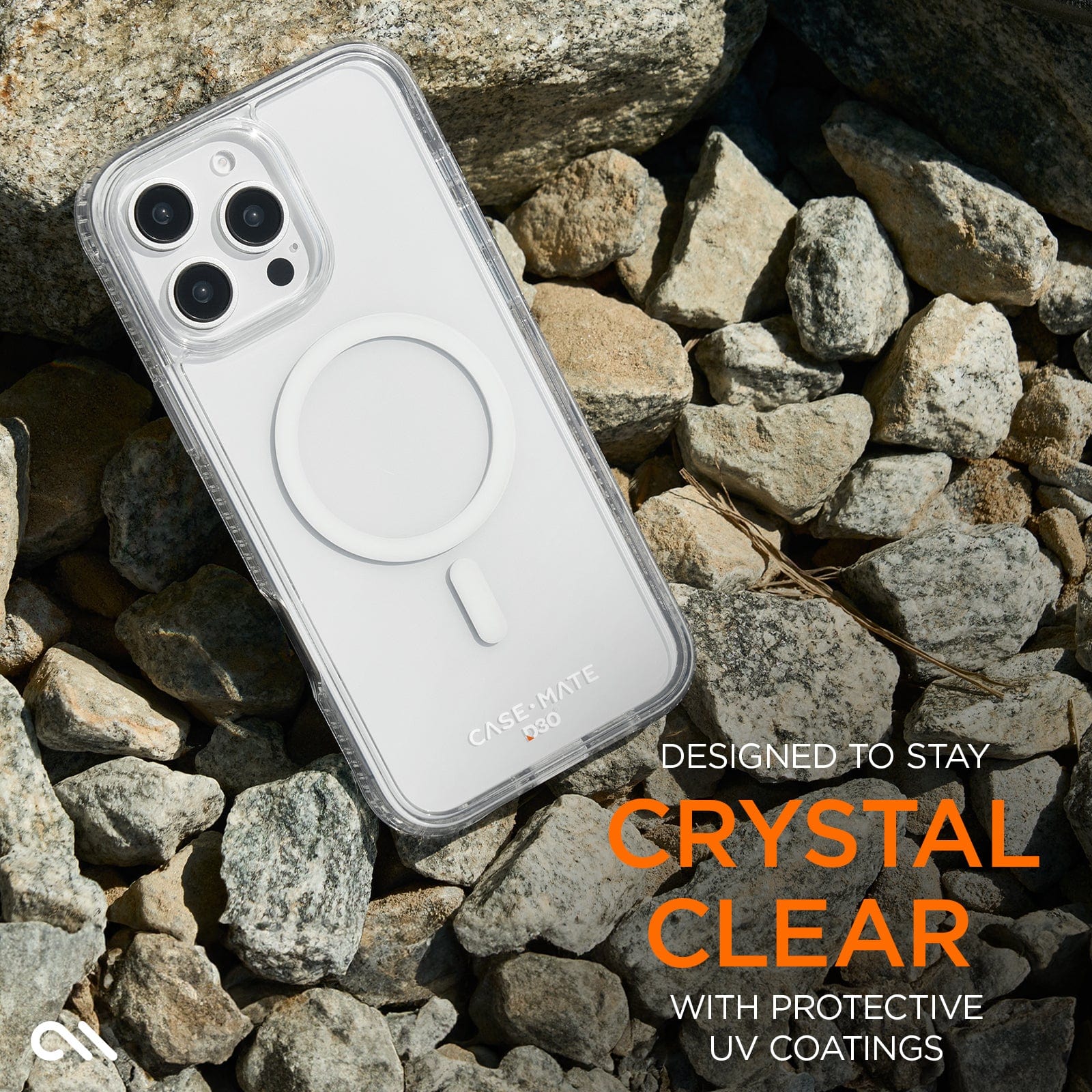 CASE-MATE Phone Cases Tough D3O® Clear MagSafe coque iPhone 16 Pro transparente