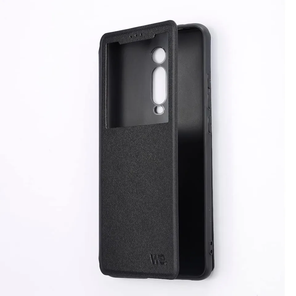 WE Accessoires Smartphone Xiaomi Mi 9T étui noir, rabat magnétique