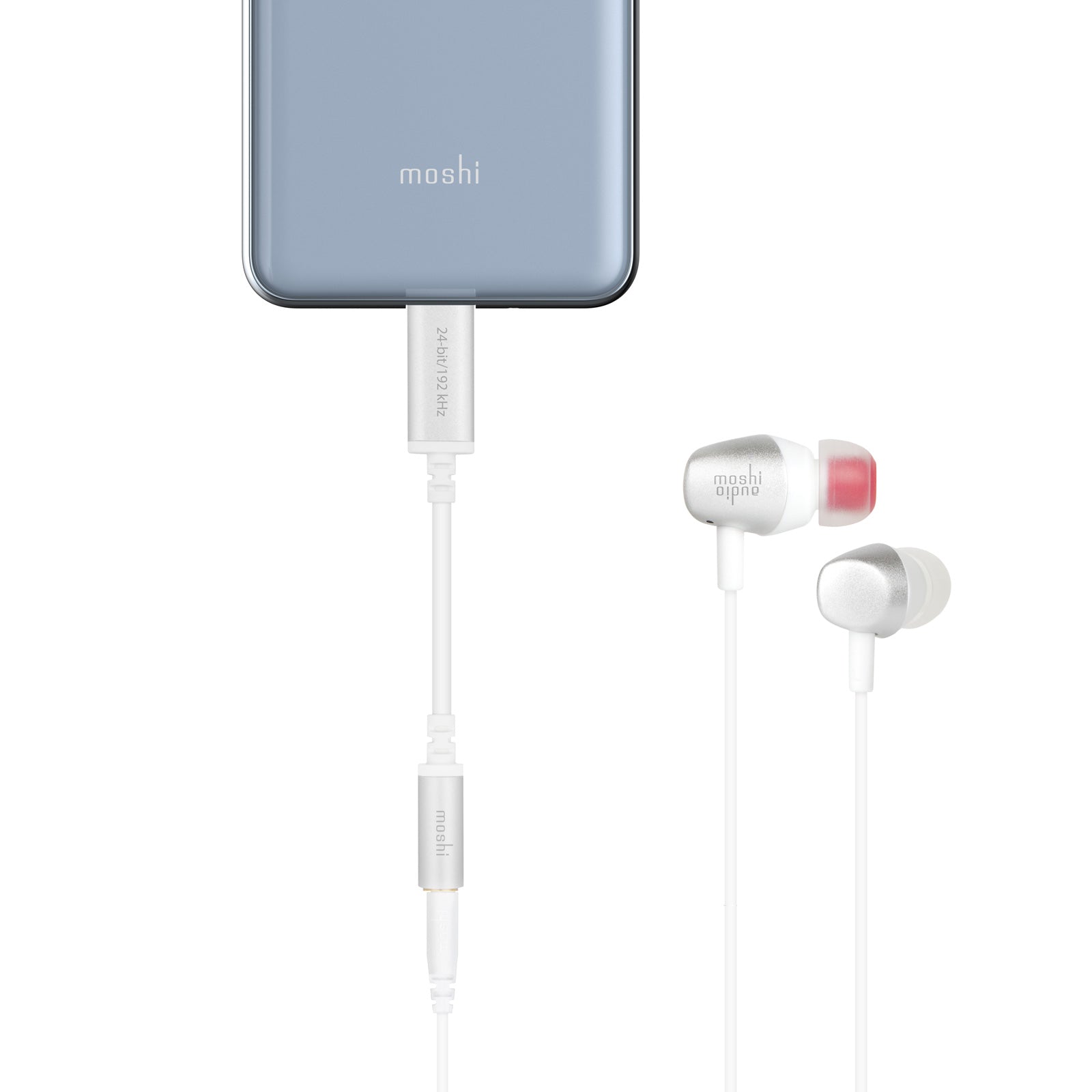 Moshi Cables and Adapters USB-C to 3.5 mm Digital Audio Adapter adaptateur audio argent