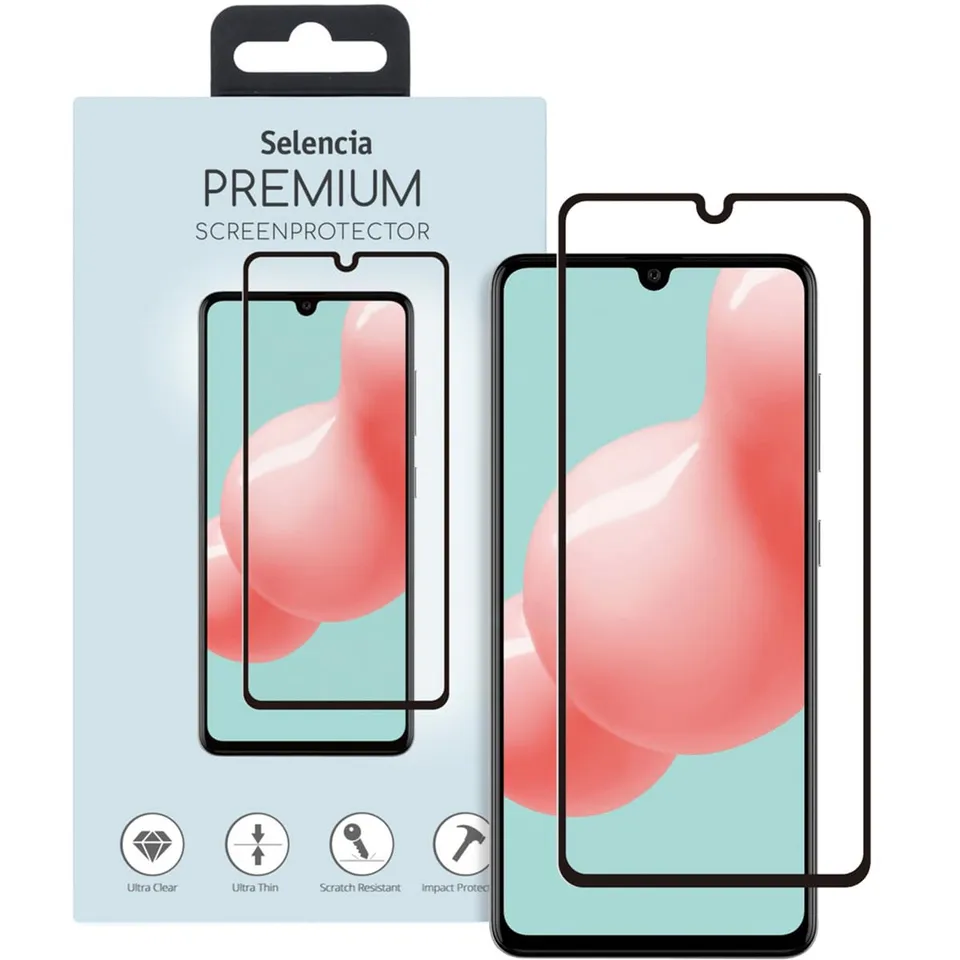 SELENCIA Protection d'écran en verre trempé Samsung Galaxy A41 – Edge to Edge
