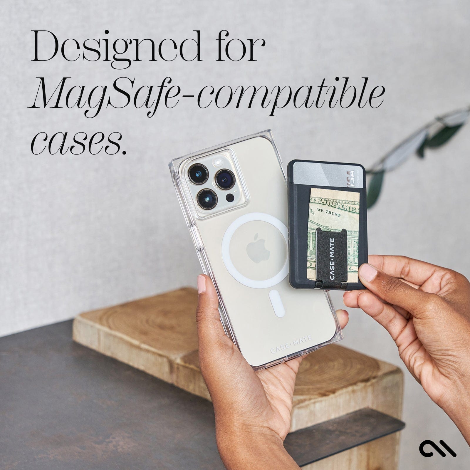 CASE-MATE MagSafe Accessories 3 in 1 MagSafe Wallet porte-cartes noir